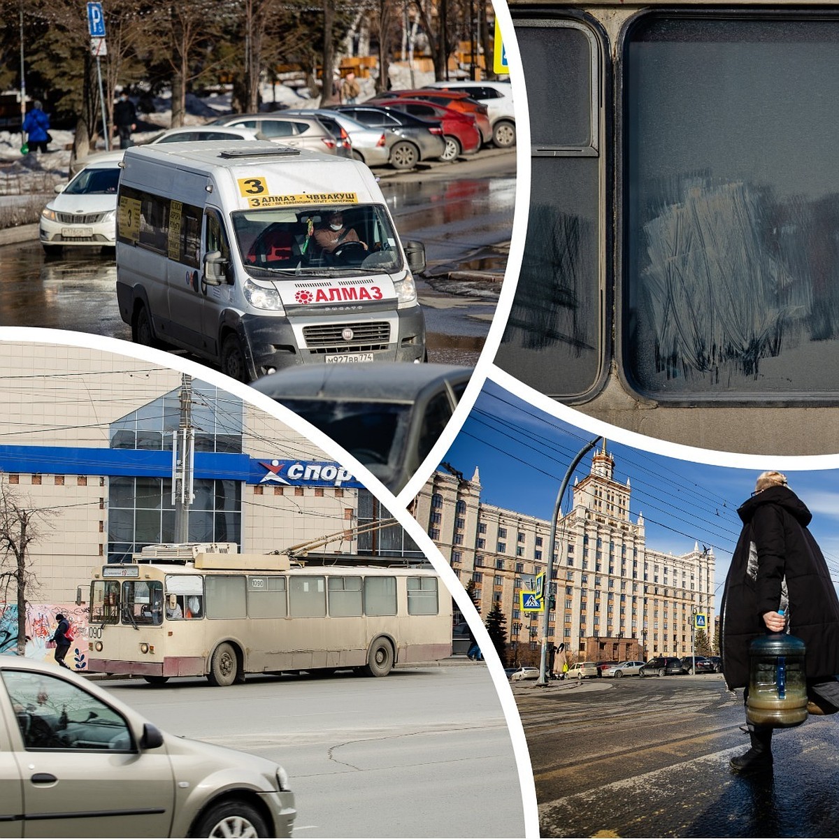 Даже заходить неприятно: в Челябинске общественный транспорт покрылся  тонировкой из грязи - KP.RU