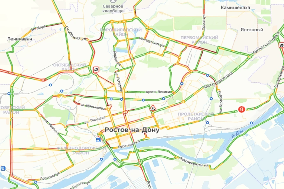 Вечерние пробки в Ростове.