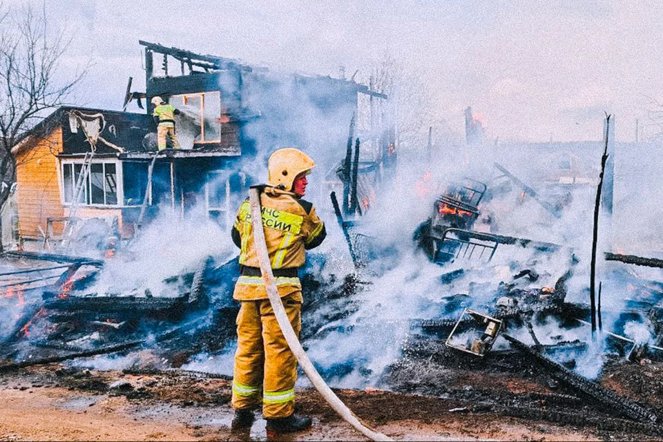 Пожар на территории СНТ «Весна» в Ижевске