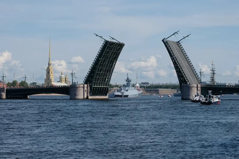 Троицкий разводной мост в санкт петербурге