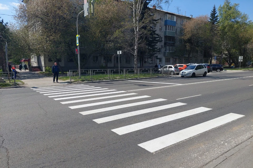 Новая дорожная разметка в Барнауле