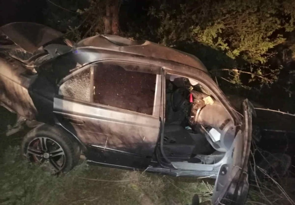 Под Волгоградом мужчина погиб в ДТП, влетев на иномарке в столб