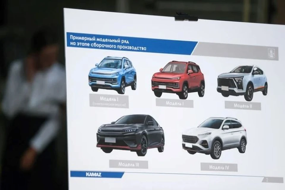 Накануне завод «Москвич» впервые представил свой примерный модельный ряд Фото: Александр Щербак/ТАСС