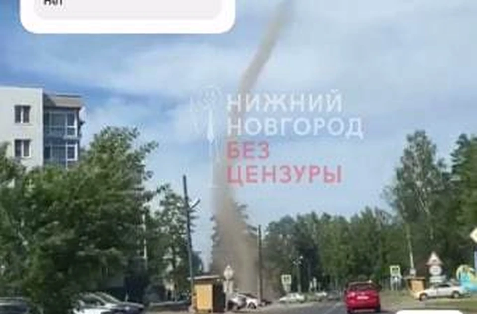 Жители Сарова наблюдали смерч на улицах города 8 июля