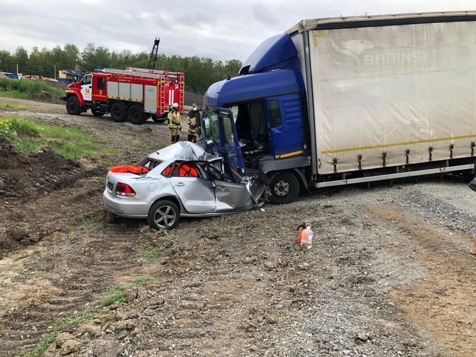 Происшествие случилось на трассе Тюмень — Омск. Фото: Госавтоинспекция Омской области