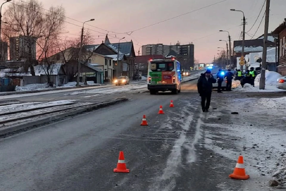 Пенсионера сбили на зебре. Фото: ГИБДД по Новосибирску