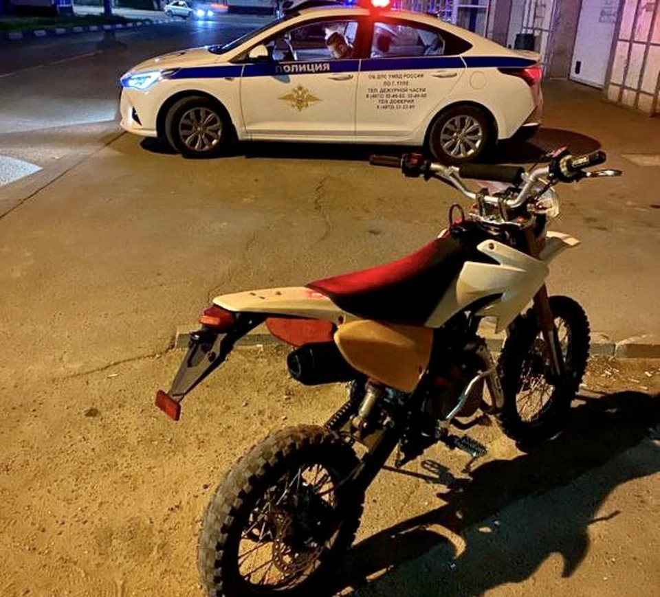 В Туле поймали 15-летнего мотоциклиста без водительских прав