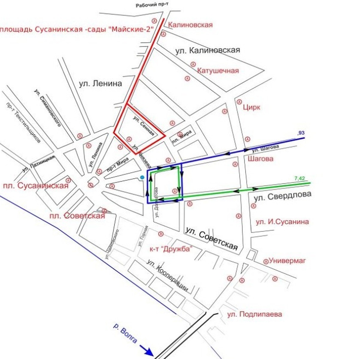 В центре Костромы 13 и 14 августа изменится схема движения транспорта -  KP.RU