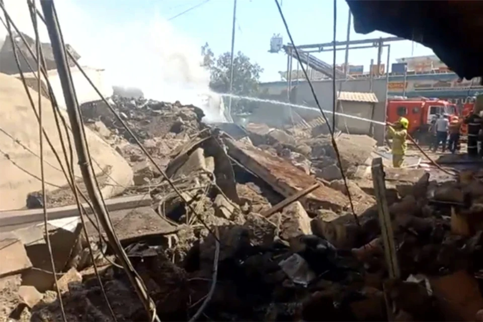 Количество пострадавших при взрыве в ТЦ в Ереване выросло до 51. Фото: Кадр из видео.