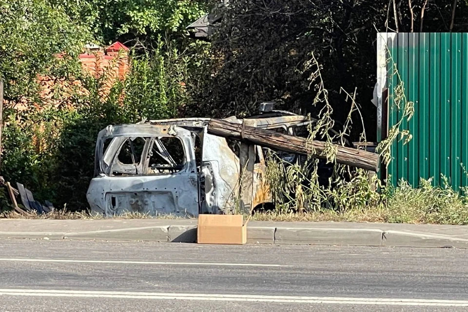 Место взрыва автомобиля, за рулем которого находилась Дарья Дугина