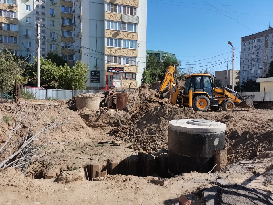 Ремонт канализации на улице Бориса Алексеева