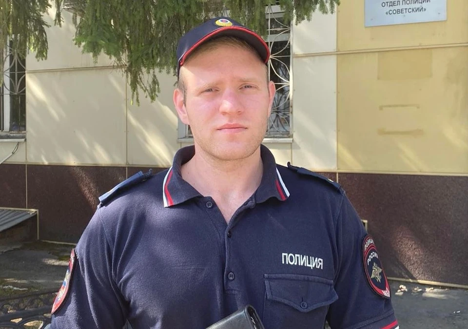 Полицейский Никита Петров спас человека во время пожара. Фото: ГУ МВД по Челябинской области