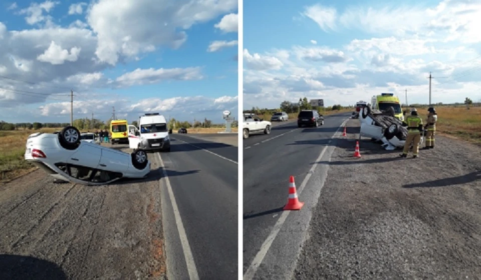 В Сакмарском районе две "Лады" перевернулись на крышу после ДТП - KP.RU