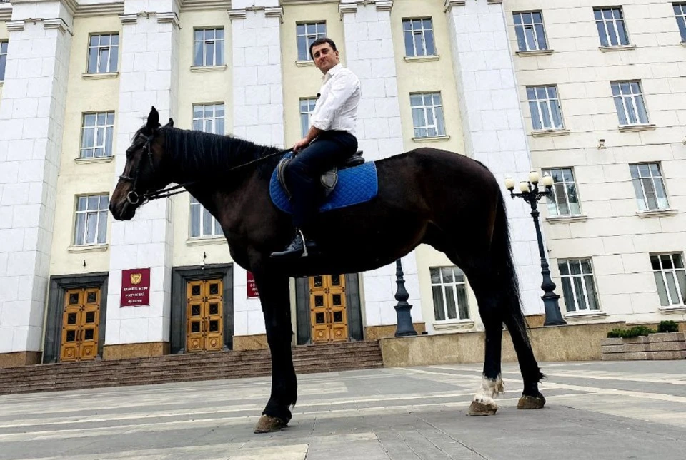 Евгений Федяев: "Лошадь - это самый экологичный транспорт, который только возможен". Фото: Телеграм-канал депутата.