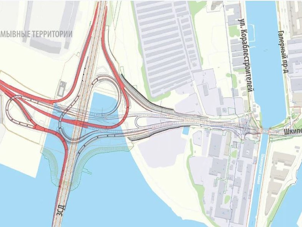 Развязку ЗСД у Шкиперского откроют в 2023 году, а Московско-Дунайскую  развязку и Витебскую на ШМСД - в 2024-м - KP.RU