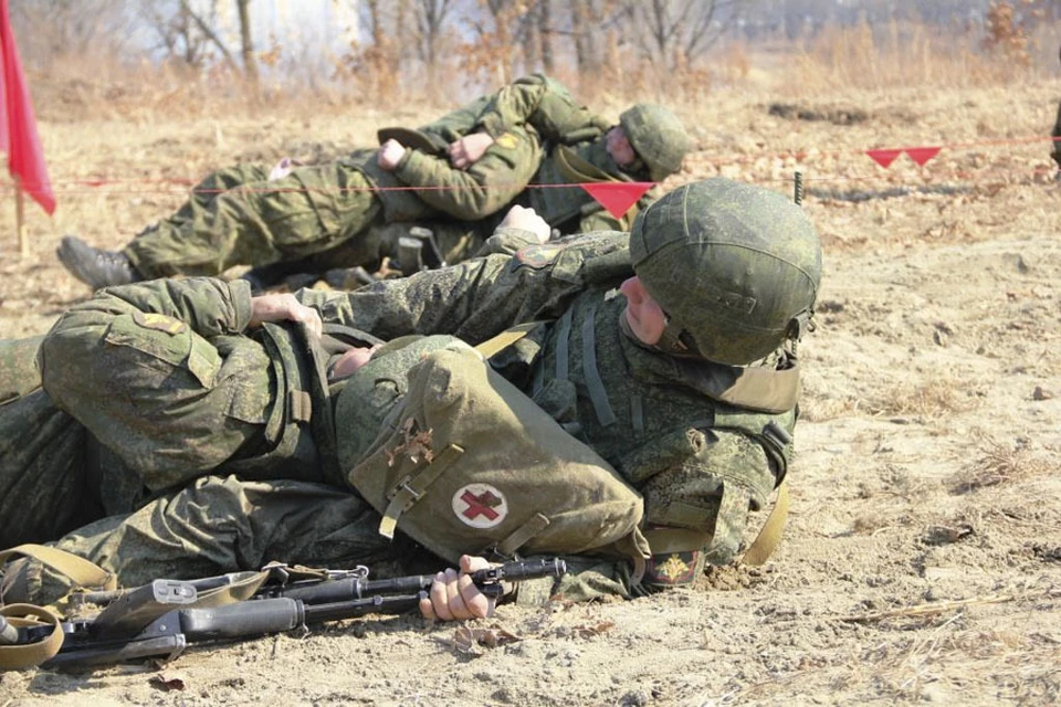 Психологическую полосу препятствий прошли 100 мобилизованных военнослужащих.