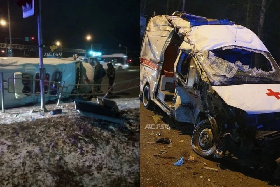Уголовное дело после жесткого ДТП с автомобилем скорой помощи возбудили в Новосибирске. Фото: АСТ-54