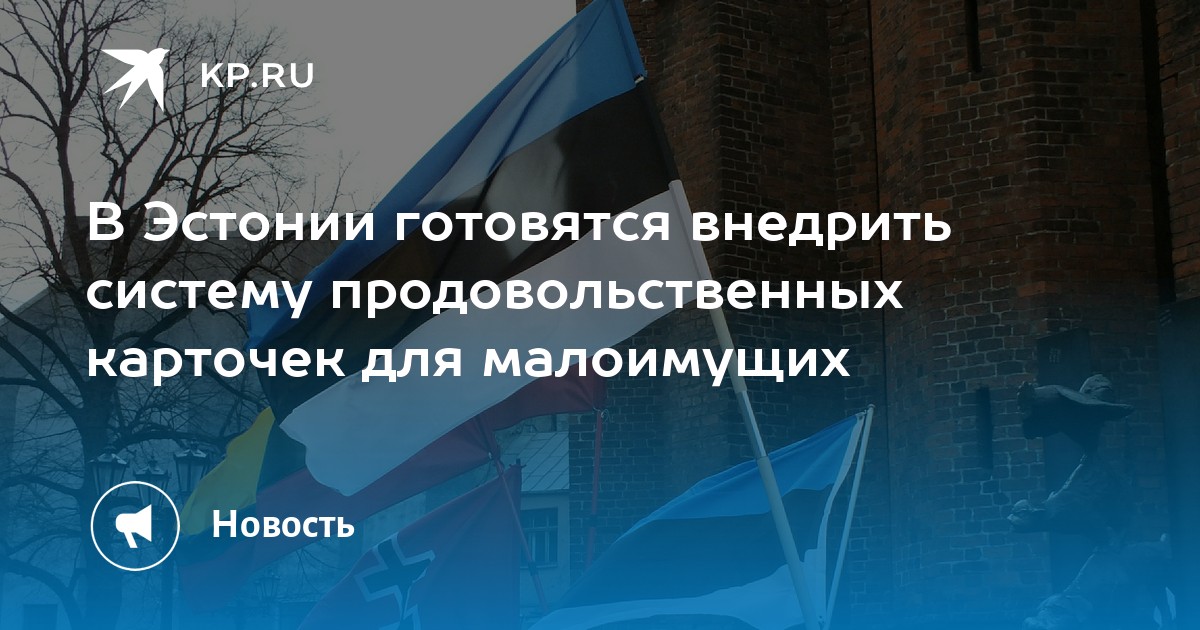 В Эстонии готовятся внедрить систему продовольственных карточек для малоимущих