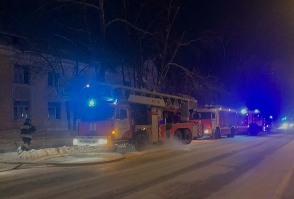 Огонь охватил 100 квадратных метров. Фото: ГУ МЧС по Свердловской области