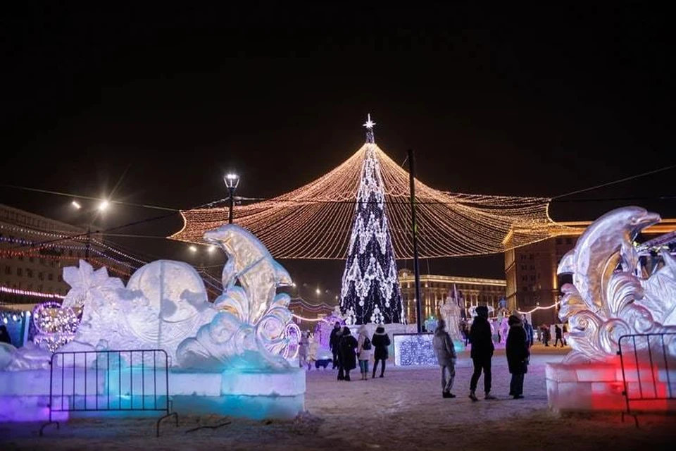 Ледовый городок в челябинске фото