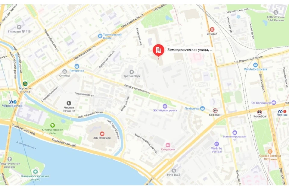 "Газпром" выкупил здание на Земледельческой улице. Фото: Яндекс.Карты
