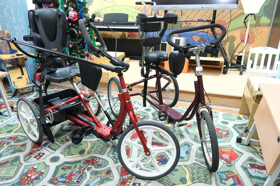 Родители детей-инвалидов собрали специальный велосипед. Фото: пресс-службы администрации Краснодарского края.