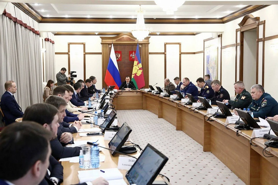 В Краснодаре прошло заседание оперативного штаба. Фото: пресс-службы администрации Краснодарского края
