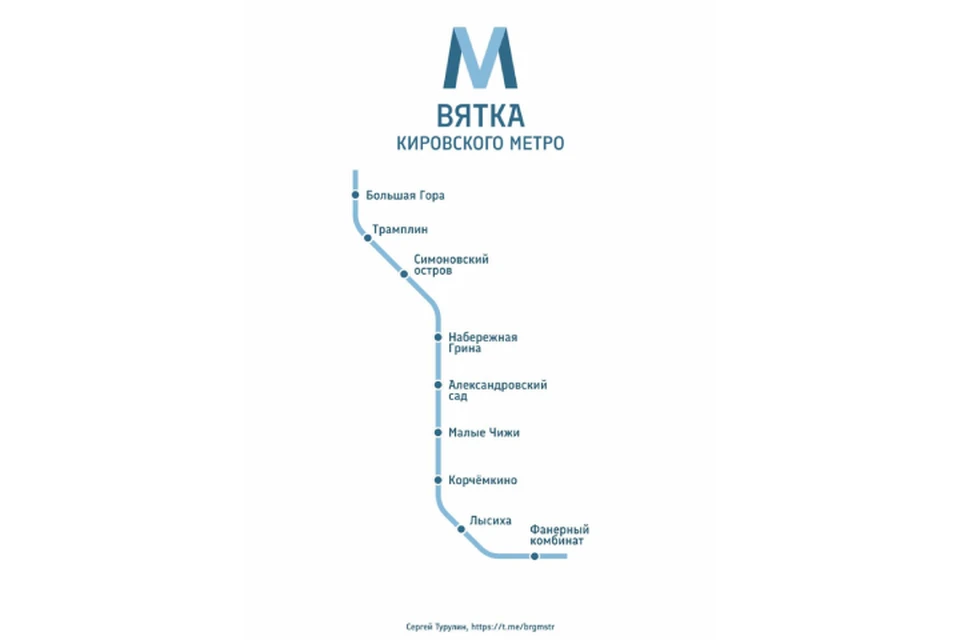 В Москве разработали проект кировского метро вдоль реки Вятка. ФОТО: Telegram-канал Бургомистр