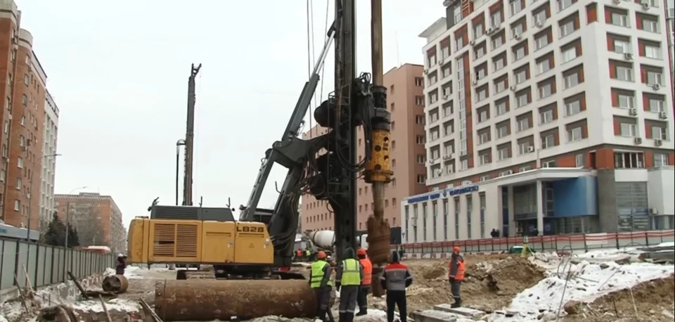 Первую сваю котлована заливают для продления метро в Нижнем Новгороде. Фото: телеграм-канал «МетроНН»