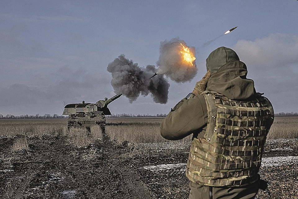 Украинские националисты ведут огонь по нашим позициям из немецкой гаубицы Panzerhaubitze 2000. НАТО исправно поставляет незалежной оружие, пытаясь затянуть конфликт. Фото: Marko DJURICA/REUTERS