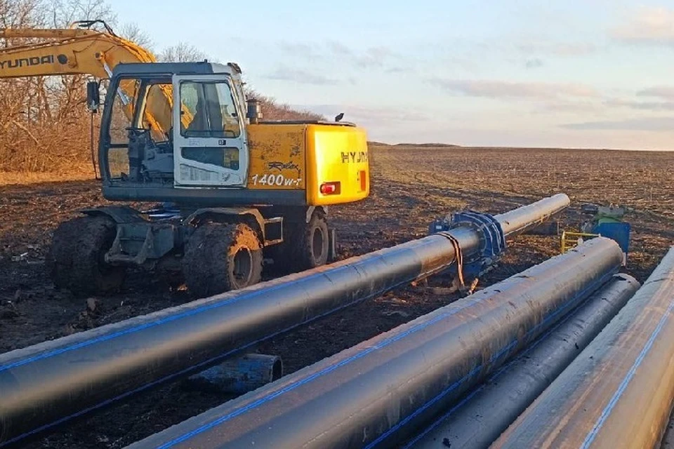 Строительство насосных станций для нового водовода продолжается. Фото: кадр из видео Минстроя ДНР