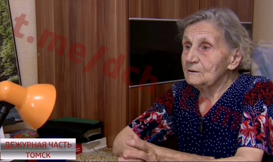 92-летняя труженица тыла Мария Беликова. Фото: скришот видео "Вести. Дежурная часть. Томск".