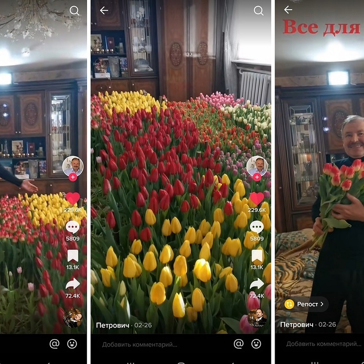 Белорус 8 Марта набрал 3,5 миллиона просмотров в TikTok, вырастив дома  сотни тюльпанов - KP.RU