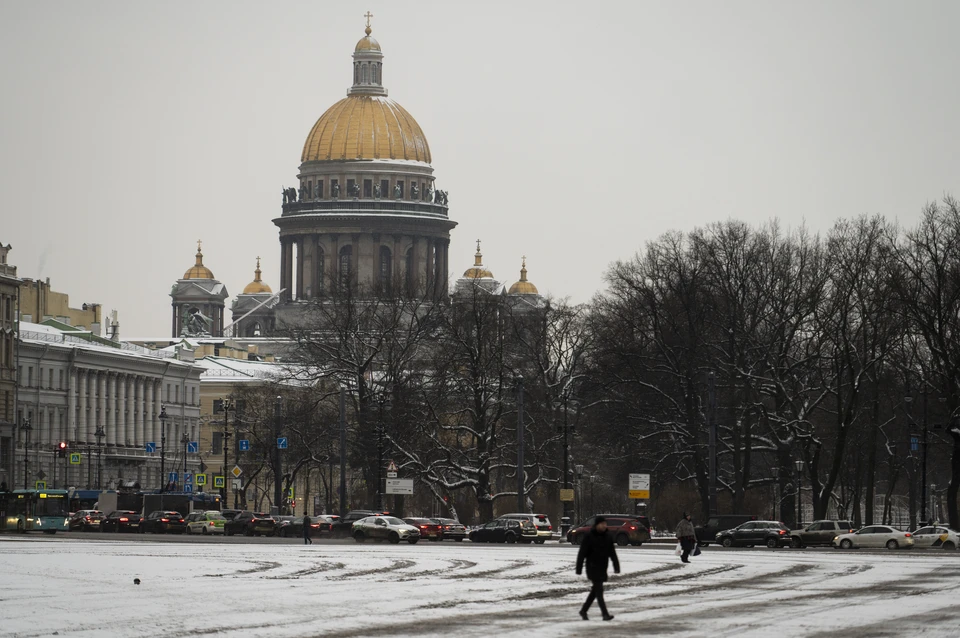 Небольшой снег и до минус 5 градусов будет в Петербурге 9 марта
