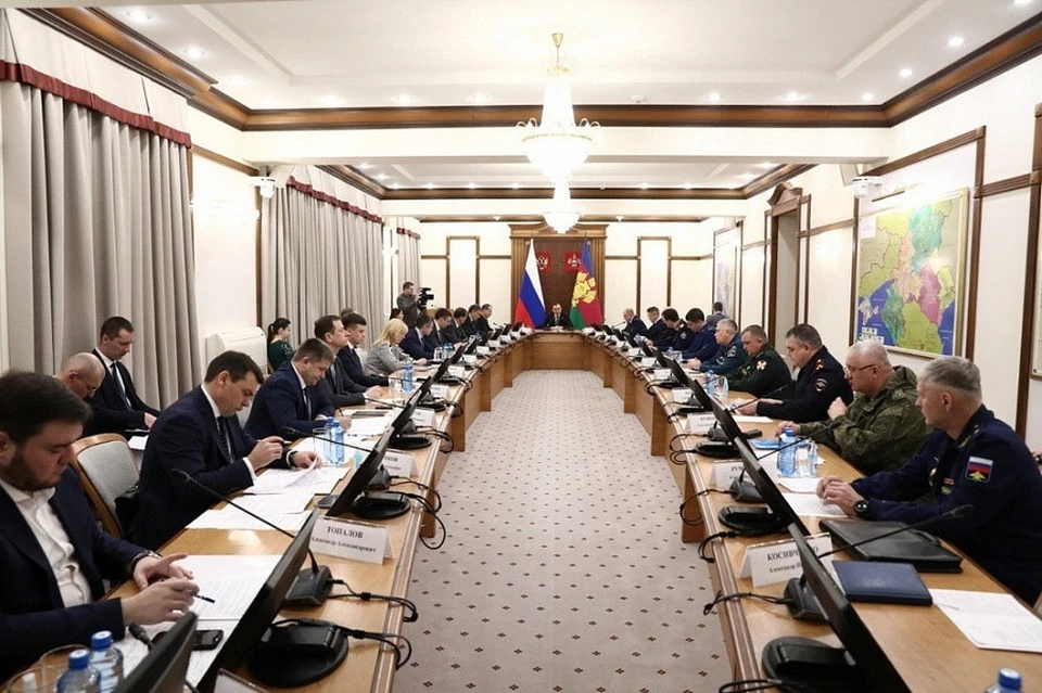 Губернатор Кубани провел заседание оперативного штаба Фото: пресс-служба администрации Краснодарского края