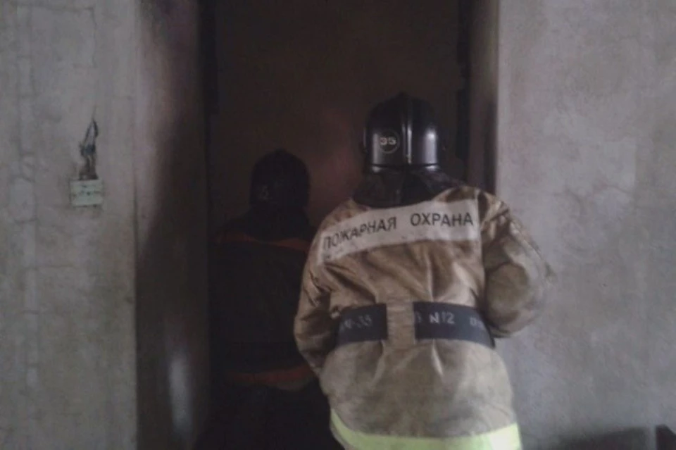 Из пожара на улице Чкалова в Рязани спасли ребенка. Фото: ГУ МЧС РФ по Рязанской области.