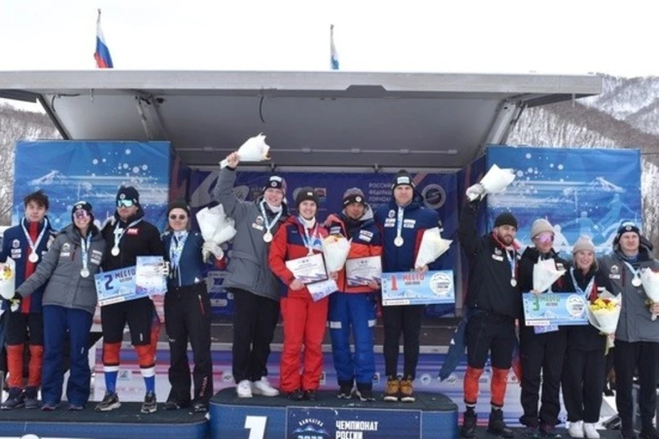 Сахалинские спортсмены завоевали бронзу чемпионата России по горнолыжному спорту. Фото: министерство спорта Сахалинской области