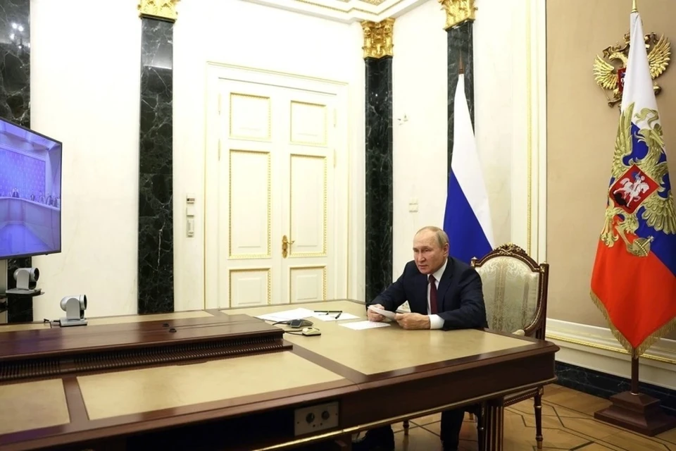 Путин сказал, что Россия отреагирует при поставке Украине оружия с ядерным компонентом. Фото: пресс-служба Кремля