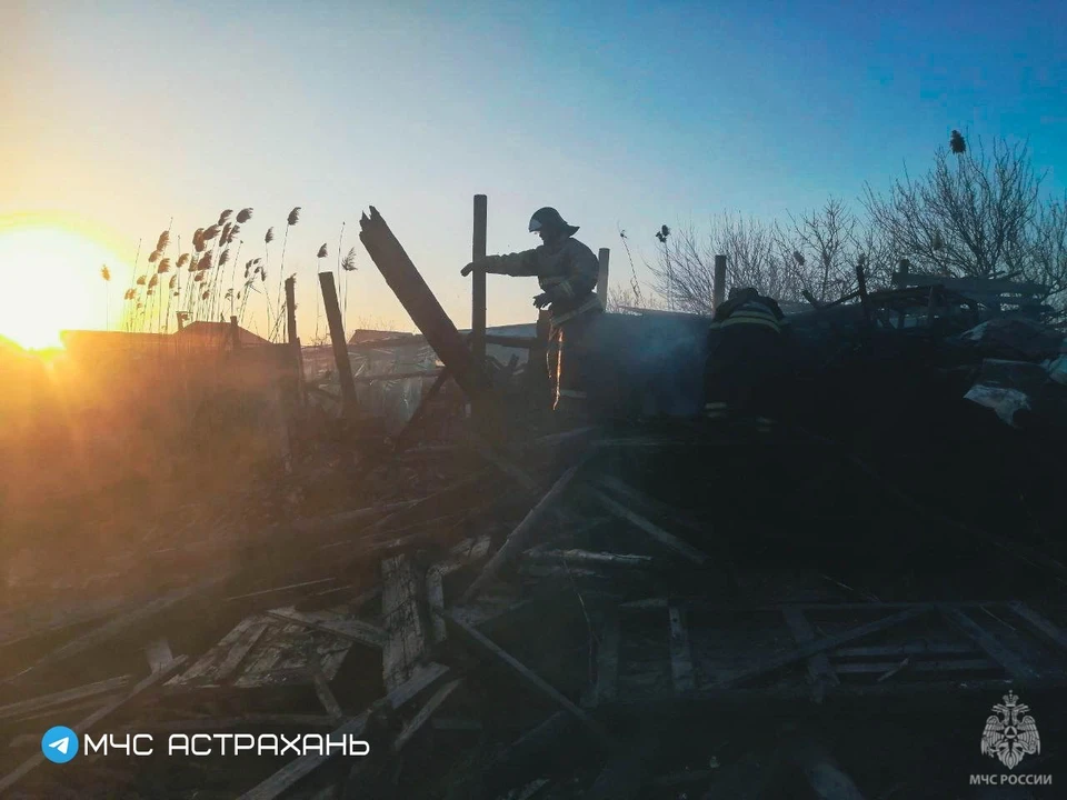 Ликвидация последствий пожара в посёлке Трусово