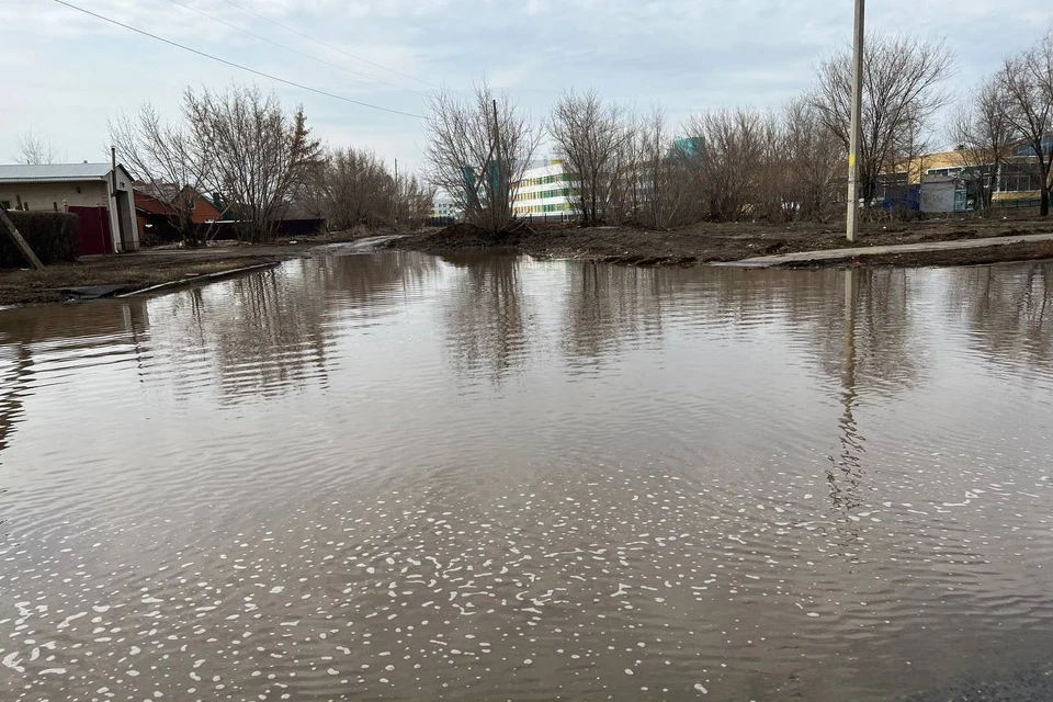 Участок оказался в воде после сильного дождя, прошедшего накануне. Фото: Дмитрий Болдырев