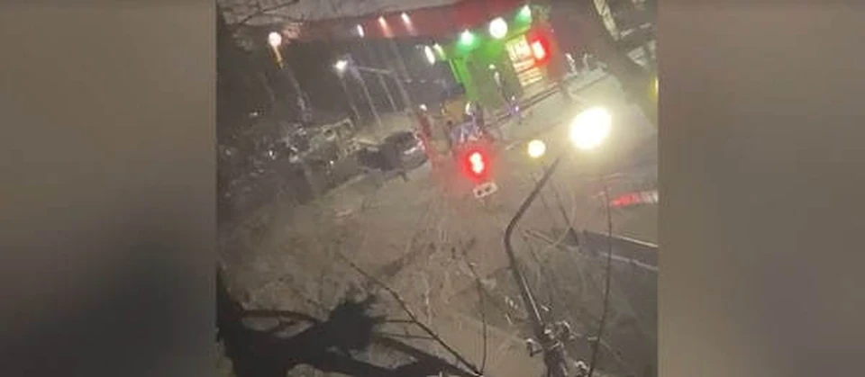 кадр из видео, снятого очевидцем