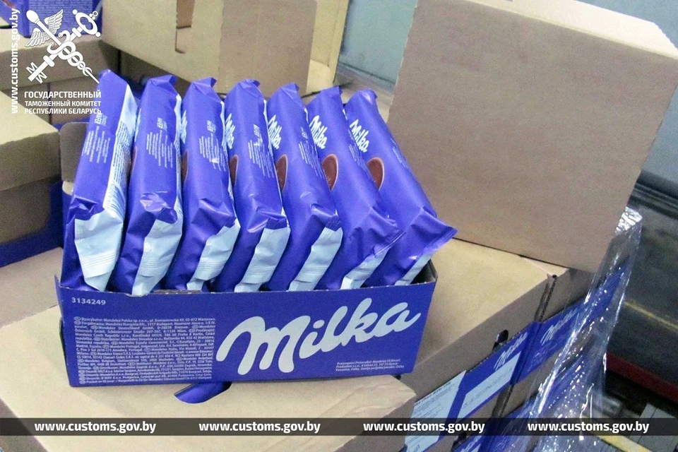 В Беларусь не пропустили 2,5 тонны продукции Milka. Фото: ГТК