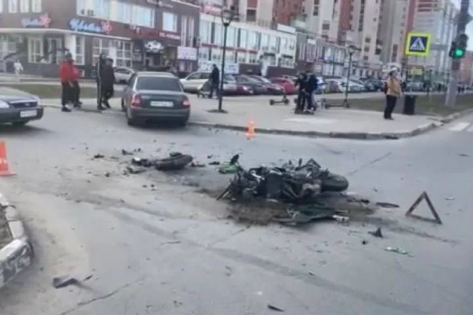 Легковушка и мотоцикл столкнулись в Нижнем Новгороде 9 апреля