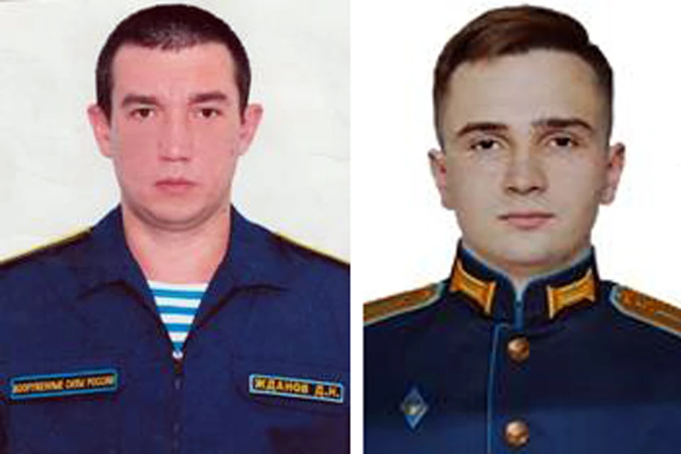 Старшина Дмитрий Жданов и гвардии старший лейтенант Григорий Кожеуров