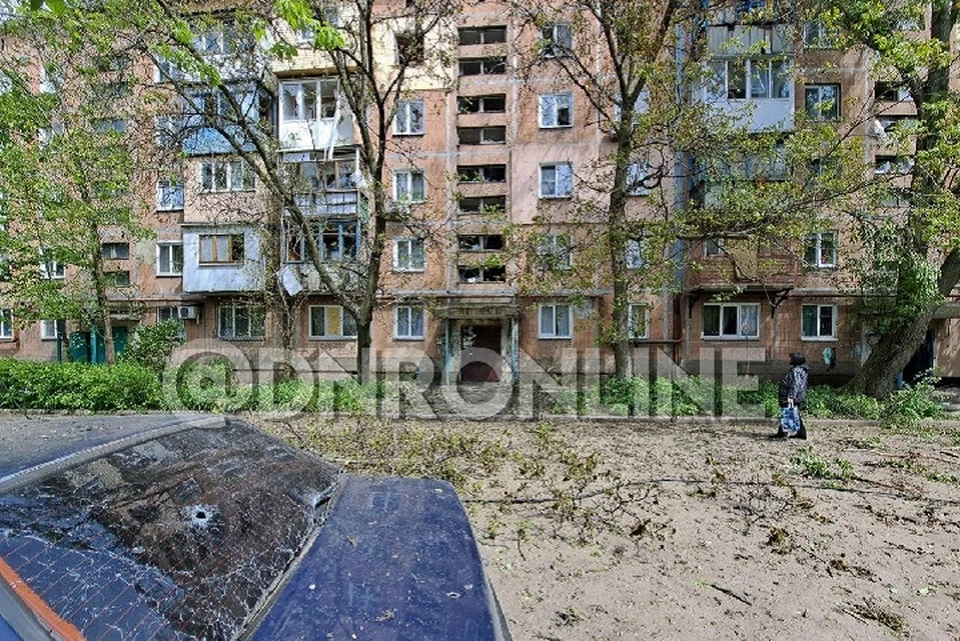 Последствия обстрела Петровского района Донецка. Фото: ДНР онлайн