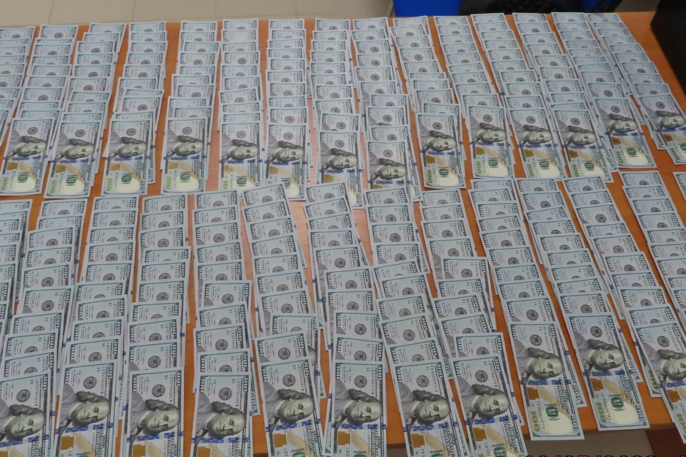 Таможенники увидели в сумочке 292 купюры по 100 долларов. Фото: пресс-служба Уральского таможенного управления.