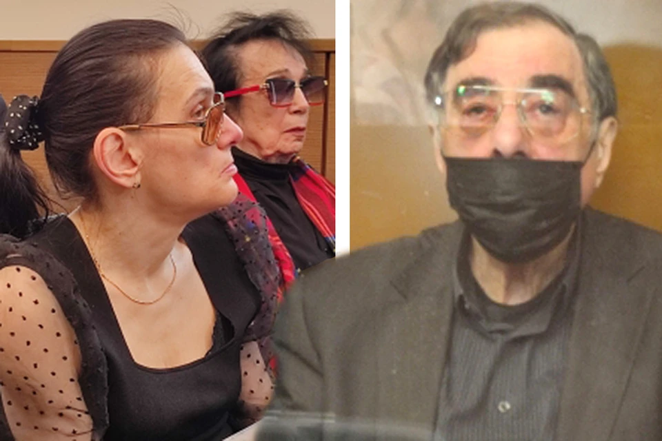 Мария Баталова с мамой Гитаной Леонтенко и Михаил Цивин во время судебного заседания.