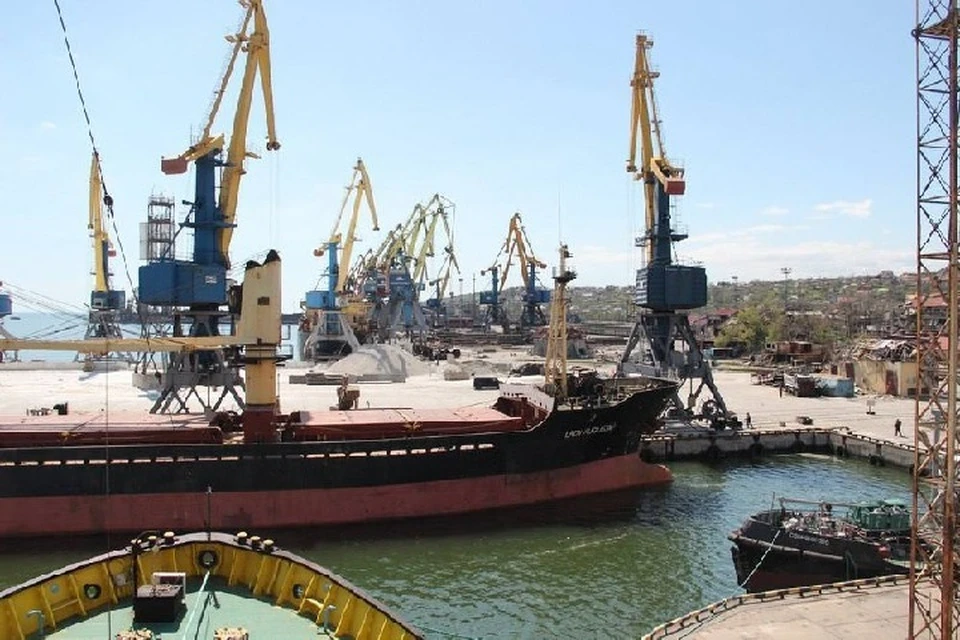 Один из таможенных пунктов развернут в порту Мариуполя. Фото: Пушилин/ТГ