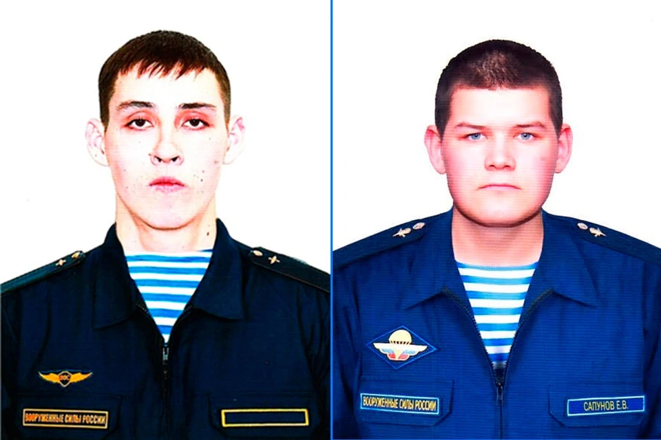 Младший сержант Егор Синюшкин (слева), Рядовой Егор Сапунов