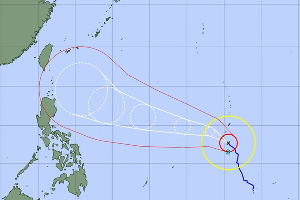 Есть два варианта, куда может направиться тайфун. Фото: пресс-служба Примгидромета.